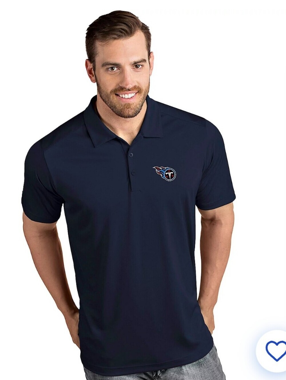 Tennessee Titans Shirt Mens  Blue NFL Football Polo Antigua Size Small Sports